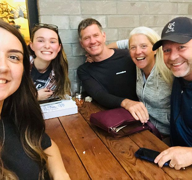 Pinehurst family at restaurant